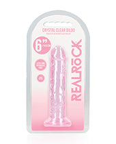 Crystal Clear 6" Straight Dildo med Sugekop - Lilla