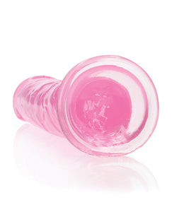 Crystal Clear 6" Straight Dildo med Sugekop - Lilla