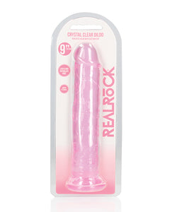 Dildo droit en verre cristal de 6" avec ventouse - Violet