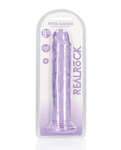 Crystal Clear 6" Straight Dildo med Sugekop - Lilla