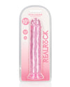 Dildo droit en cristal clair réaliste Realrock 11" turquoise