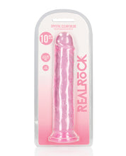 Load image into Gallery viewer, Turquoise 11&quot; Realrock Realistic Crystal Clear Straight Dildo
