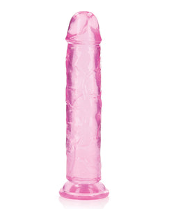 Dildo dritto in cristallo trasparente realistico Realrock 11" turchese