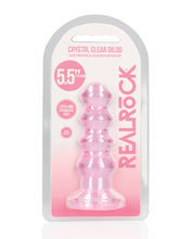 Încărcați imaginea în vizualizatorul Galerie, Shots Realrock Crystal Clear 5.5&quot; Dildo curbat/plug fund
