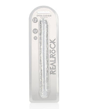 Cargue la imagen en el visor de la galería, Dildo Doble Crystal Clear de 14&quot; por Shots Realrock
