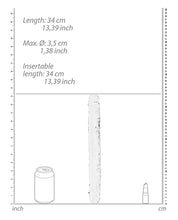 Carregue a imagem no visualizador da Galeria, Dildo Duplo Crystal Clear 14&quot; da Shots Realrock
