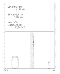 Crystal Clear 14" Διπλός Δονητής από Shots Realrock