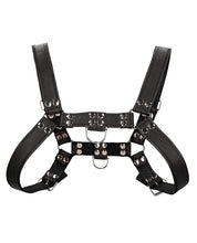 Load image into Gallery viewer, Bulldog Leather Chest Harness for Men Large XLarge Black
