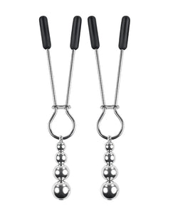 Sensational Beaded Nipple Clamps with Adjustable Comfort Blends