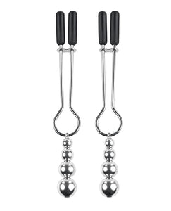 Sensational Beaded Nipple Clamps with Adjustable Comfort Blends