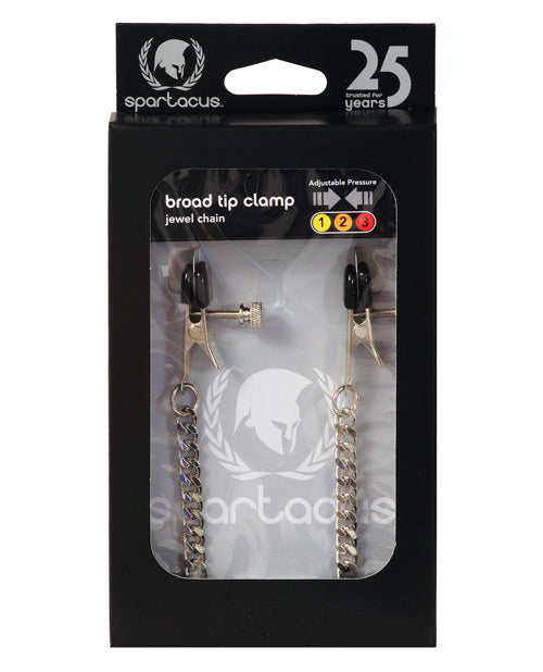 Spartacus Wide-Spread Sensation Nipple Clamps with Link Chain