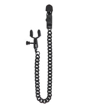 Load image into Gallery viewer, Spartacus Black Chain Adjustable Nipple Clamps with Large Alligator Grip
