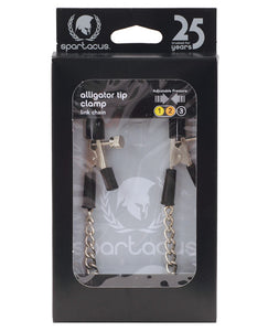 Adjustable Alligator Nipple Clamps with Linking Chain by Spartacus