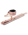 Pink Snakeskin Microfiber Leather Wrist Restraints by Spartacus