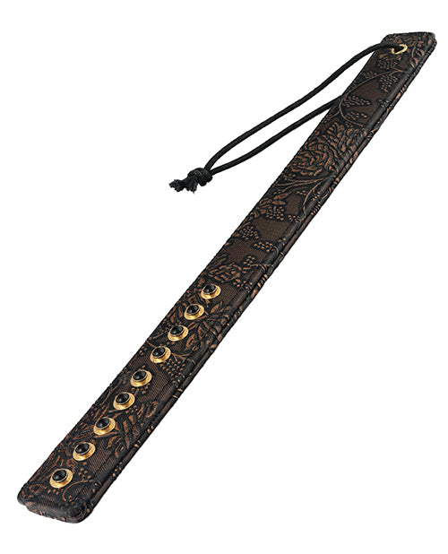 Gems-Embellished Spartacus Paddle - Floral Brown Design