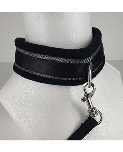 Spartacus Neoprenhalsband & Koppelset - Silver för Hundar