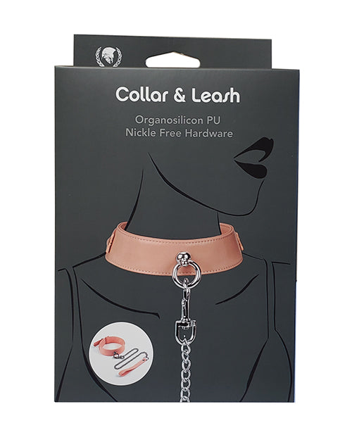 BDSM Organo Silicone Collar and Leash Set for Beginners