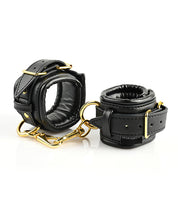 Load image into Gallery viewer, Gilded Restraint Cuffs &amp; Satin Blindfold Set Exclusive Edition
