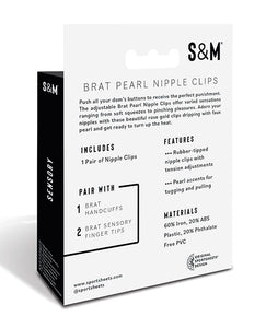 Brat Pearl Nipple Clamps herkulliseen leikkiin