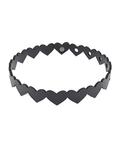 Heartfelt Seduction Faux Leather Collar for Bold Style