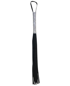 Glamorous Vegan Leather Flogger with Sparkling Handle