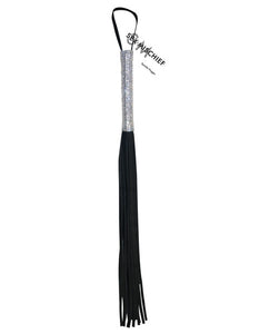 Glamorous Vegan Leather Flogger with Sparkling Handle