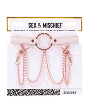 Load image into Gallery viewer, Peachy Pleasure Collar With Nipple Teasers For Intimate Fun
