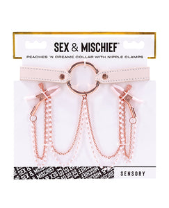 Peachy Pleasure Collar With Nipple Teasers For Intimate Fun