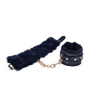 Load image into Gallery viewer, Seductive Blue Faux Fur Restraints for Intimate Play
