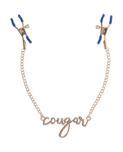 Load image into Gallery viewer, Stylish Blue Cougar Nipple Clamps with Adjustable Tension
