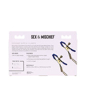 Load image into Gallery viewer, Stylish Blue Cougar Nipple Clamps with Adjustable Tension
