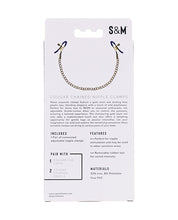 Load image into Gallery viewer, Elegant Gold Chain Nipple Clamps with Blue Tips Design
