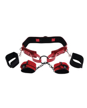 Load image into Gallery viewer, Bound &amp; Belted Elegance: Ex&#39;s &amp; Oh&#39;s Red/Black Restraint Belt
