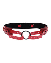 Load image into Gallery viewer, Bound &amp; Belted Elegance: Ex&#39;s &amp; Oh&#39;s Red/Black Restraint Belt
