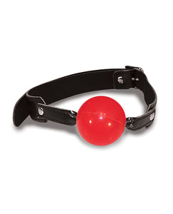 Racy Red Adjustable Ball Gag for Sensual Play Fun