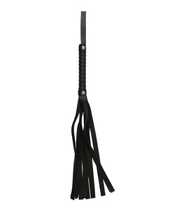 Flogger en simili cuir de bondage pour débutants - Noir 24 pouces