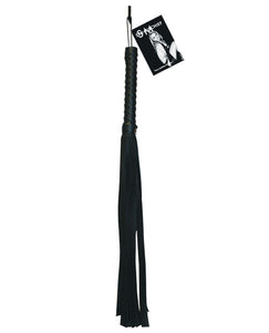 Flogger en simili cuir de bondage pour débutants - Noir 24 pouces