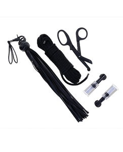 Set de jocuri BDSM Tied & Twisted cu kit de bondage negru senzational