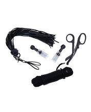 Carregue a imagem no visualizador da Galeria, Kit de Bondage Preto Sensacional Tied &amp; Twisted - Conjunto de BDSM
