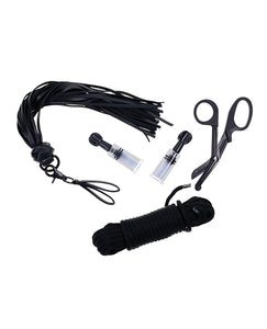 Kit de bondage noir sensationnel Tied & Twisted ensemble de jeu BDSM