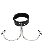 Ladda bilden i Galleri Viewer, Veganläder Nipple Clamp Halsband Set för Elegant Stimulering
