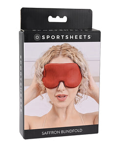 Saffron Sensory Veil Luxury Blindfold for Enhanced Experiences