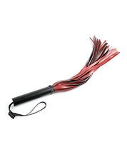 Load image into Gallery viewer, Saffron Sensation Flogger - Crimson/Obsidian Intimate Toy
