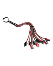 Load image into Gallery viewer, Saffron Whip Flogger - Red and Black for Impact Play
