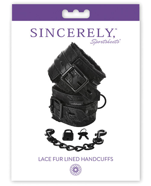 Luxe Lace & Fur Adjustable Handcuffs for Elegant Play