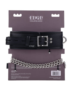 Dominance Duo Padded Black Collar and Leash Set for Control