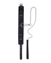 Load image into Gallery viewer, Dominance Duo Padded Black Collar and Leash Set for Control
