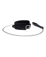 Load image into Gallery viewer, Dominance Duo Padded Black Collar and Leash Set for Control
