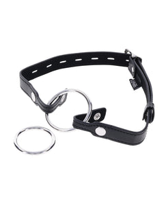 Versatile Edge Adjustable Ring Gag - Black for Complete Control