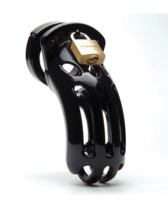 The Ultimate Curve 3.75 Inch Curved Chastity Cage Kit Black